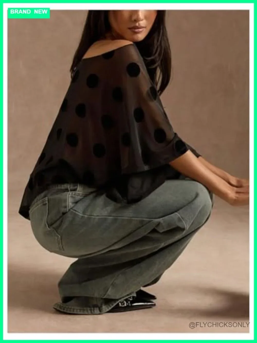Asymmetric Sheer Chiffon Polka Dot Poncho Shawl Cover Up